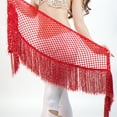 thumbnail image 4 of Aellinatey Womens Belly Dance Hip Scarf for Triangle Shawl Glitter Sequins Tassels Belt Crochet Tribal Wrap Skirt Waist Chain Cover, 4 of 15