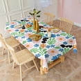 thumbnail image 3 of Pioneer Flower Floral Print Pattern Rectangle Tablecloth 60"x120", Waterproof Polyester Table Cloth, Wipeable Spillproof for Dining Camping Indoor Outdoor, 3 of 6