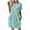 Mint Green, variant on Nrmvnmi Summer Dresses for Women 2024 Casual T Shirt Dress Loose Roll Up Short Sleeve Round Neck Tunic Dress with Pocket for Women Mint Green XLMothers Day Gifts