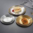 thumbnail image 2 of Assiette Ronde en Acier Inoxydable Plats de Camping Empilables Antirouille Assiette de Service pour Salade Fruit Dessert Collation Assiette de Dîner 14cm, 2 of 6