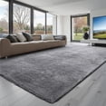 thumbnail image 1 of VEVOR Indoor Plush Area Rugs, 8 x 10 ft Soft Plush Carpet, Furry Shag Area Rugs for Living Room, Bedroom, Sunroom, Modern Home Decor Aesthetic, Non-Shedding, Non-Woven, Slip-Resistant, Smoke Gray, 1 of 9