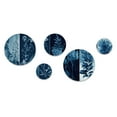 thumbnail image 2 of Designart "Retro Wildflowers In Shades Of Blue IV" Floral Metal Wall Art Set of 5 Piece, 2 of 5