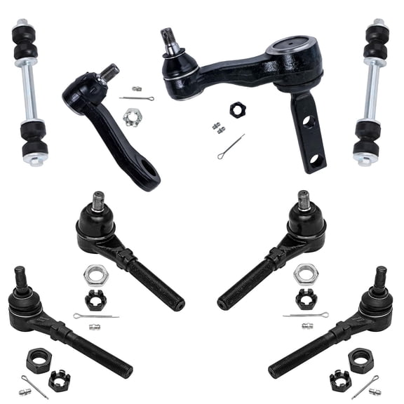Detroit Axle - 4WD Front 8pc Suspension Kit for Ford Expedition F-150 F-250 Lincoln Navigator, 4 Tie Rod Ends 2 Sway Bars 2 Idler Pitman Arms Replacement