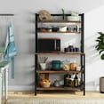 thumbnail image 2 of Tribesigns 5-Tier Kitchen Bakers Rack with Hutch, Microwave Oven Stand, Free Standing Kitchen Utility Storage Shelf Organizer for Spices, Pots, Pans, and Oven, 2 of 7