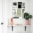 thumbnail image 4 of Canvas Wall Art Abstract Lines Art Canvas Art Print Black Green Geometric Modern Texture Pictures Wall Decor for Living Room Bedroom Artwork Decorations Stretched Framed Ready to Hang 8"x10", 4 of 9