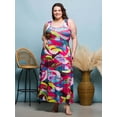 thumbnail image 2 of Plus Size Floral Scoop Neck Tank A Line Maxi Dress, 2 of 3