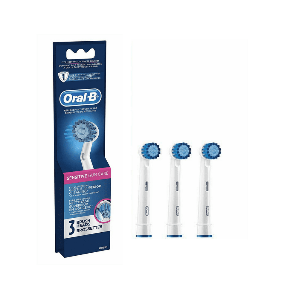 OralB Sensitive Gum Care Replacement Brush Heads 3 Count