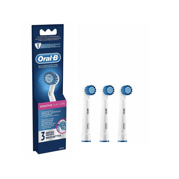 OralB Sensitive Gum Care Replacement Brush Heads 3 Count Walmart