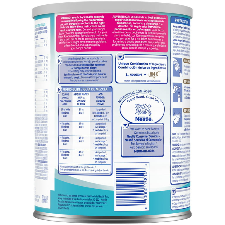 Comprar SUPREME Pro 1 leche en polvo para lactantes desde el primer día  lata 800 g sin aceite de palma · NESTLE NAN · Supermercado Supermercado  Hipercor