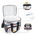 thumbnail image 6 of FORMRS Insulated Cooler Bag 24 Cans Capacity Soft Leakproof Lunch Box with Side Pockets, Pink Hand Drawn Sailboats, 6 of 7