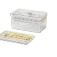 thumbnail image 2 of Aodebiao Ice Trays for Freezer with Lid & Bin, Ice Cube Tray MakingIce Cubes, Easy Press to Release Ice, Ice Tray with Storage Bin Chilling Cocktail Whiskey Coffee 2 Trays, 2 of 3