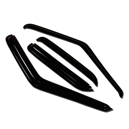 Grand Cherokee Brush Guards TuningPros WV-269 Window Visor For 1993-1998 Jeep Grand Cherokee - Outside Mount Deflector Rain Guard Dark Smoke 4 Pcs Set Jeep Grand Cherokee 93 94 95 96 97 98 ()