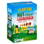 Planters NUT-rition Heart Healthy Nut Mix Snack Packs, 5 ct (Package May Vary)