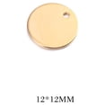 thumbnail image 2 of Pendentif Charme en Cuivre Doré pour Boucles d'Oreilles Bricolage Fabrication de Bijoux Forme Ronde 24 Pcs 0.5 Po, 2 of 8