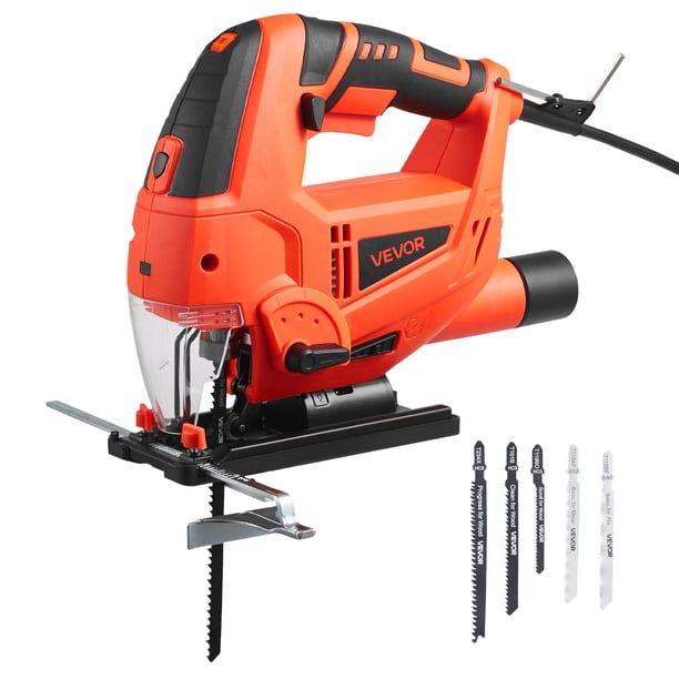 Sierra de calar electrica VEVOR de 6,5 amperios y 3000 rpm con 6 hojas y LED