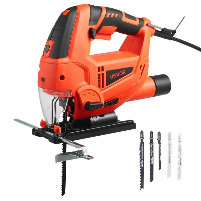 Sierra de calar electrica VEVOR de 6,5 amperios y 3000 rpm con 6 hojas y LED