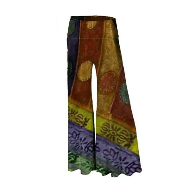 Nouveau Pantalon Imprimé Ethnique pour Femmes Pantalon Large Large Large