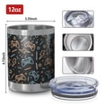 thumbnail image 3 of 12oz Tumblers Colorful Games Element Black Pattern Vacuum Insulated Stainless Steel Travel Tumbler Cups Mug with Lid and Straw for Beer,Coffee,Beverages with Cleaning Brush for Cold & Hot Drinks, 3 of 5