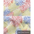 thumbnail image 6 of Yellow Red Blue Fireworks Linen Curtain Valance for Bedroom/Bathroom/Kitchen/Living/Dining Room Window,Independence Day Freedom White Pocket Topper Drapes Decorative Cafe Drapery Panel 42"x12", 6 of 6
