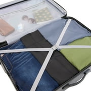 Protege 2-Piece Hardside Spinner Luggage Set with Carry On and Large Checked, Soothing Grey
