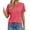 Red, variant on Blouses for Women Short Sleeve Shirts Casual Dressy Summer Tops with Pleats