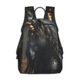 thumbnail image 1 of Fotbe Black And Gold White Horse Mochila Ligera para Hombres y Mujeres - Duradera y Resistente al Agua, Ideal para Escuela, Trabajo, Viajes y Uso Diario, 1 of 7