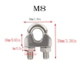 thumbnail image 4 of M8 Wire Rope Clamp 304 Stainless Steel 5/16" Wire Rope Cable Clip Clamp (10Pack), 4 of 4