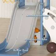 KORIMEFA Toddler Slide Set, Slide for Toddlers Age 1-4 with Basketball Hoop and Ball, Slide for Kids, Indoor Outdoor Backyard Playground Climbing Baby Slide Toy