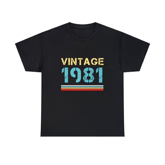 Vintage 1981 T Shirts for Men Retro Funny 1981 Birthday Big and Tall Shirts for Men Plus Size