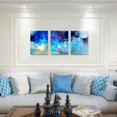 thumbnail image 4 of Canvas Wall Art For Living Room Family Wall Decorations For Bedroom Modern Bathroom Wall Decor Paintings Blue Abstract Pictures Artwork Inspirational Canvas Art Prints Kitchen Home Decor 3 Piece Set, 4 of 6