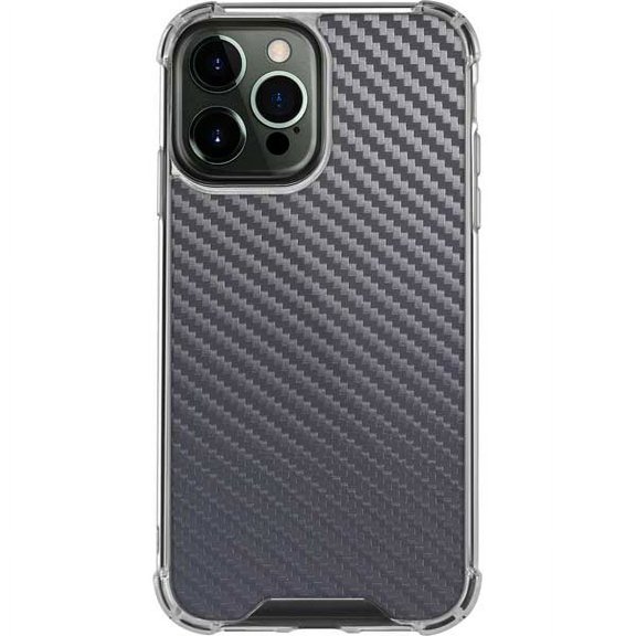 Skinit Textures Silver Carbon Fiber iPhone 13 Pro Max Clear Case