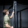 thumbnail image 3 of Rack Mounted  Barbell Storage Hanging USA Made Steel Barbell Holder for 3x3 Uprights with 5/8 Holes Vertical Squat Rack Attachment, 3 of 7