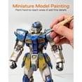 thumbnail image 5 of JusArt Detail Paint Brushes Set, 12 PCS Fine Tip Model Miniature Paint Brushes for Fine Detailing - Acrylic, Watercolor, Oil, Models, Rock Painting & Paint by Number - Triangular Handles (Wood), 5 of 9