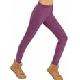 thumbnail image 5 of YanHoo Women Winter Warm Leggings Fleece Fall Winter Stretchy Soft Thermal Velvet Yoga Workout Pants High Waist Tights Purple,M, 5 of 7