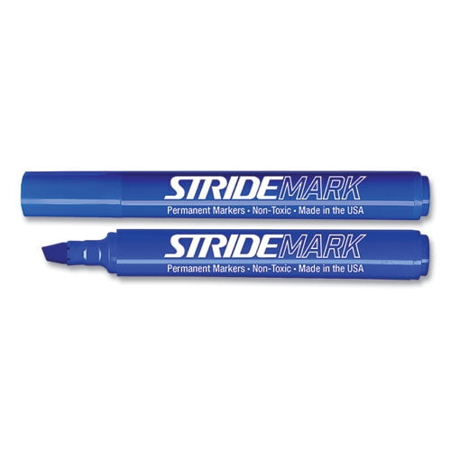 StrideMark Tank Permanent Marker, Broad Chisel Tip, Blue, 12/Pack StrideMark Tank Permanent Marker, Broad Chisel Tip, Blue, 12/Pack