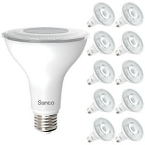 Sunco Lighting 10 Pack PAR30 LED Bulb, 11W=75W, Dimmable, 3000K Warm White, 850 LM, E26 Base, Indoor/Outdoor Spotlight, Waterproof - UL & Energy Star