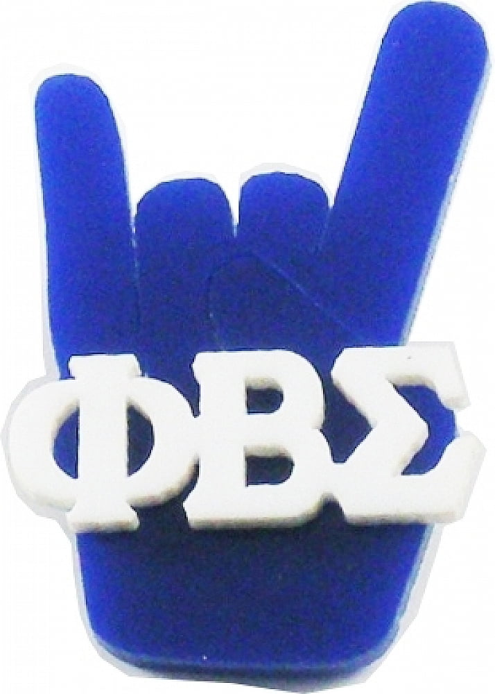 Phi Beta Sigma Hand Sign Symbol Pin Blue