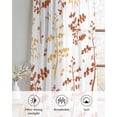 thumbnail image 6 of Orange Botanical Sheer Curtains 84 Inch Length 2 Panels Set for Living Room/Bedroom, Watercolor Spring Floral Summer Leaf Kitchen Curtains Grommet Semi-Sheer Curtains Window Treatments 42"x84"x2, 6 of 7