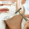thumbnail image 2 of Ensemble de Rasage en Métal Rasoir de Sûreté à Double Tranchant avec Support Outil Manuel pour Enlever Barbe / Moustache, 2 of 6