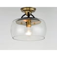 thumbnail image 5 of Maxim 26129CLBZAB 11 in. Goblet One-Light Semi-Flush Mount Ceiling Light, Bronze & Antique Brass, 5 of 5