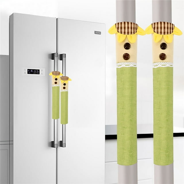 Yesbay 2Pcs Antistatic Kitchen Refrigerator Fridge Handle Door Handle Cover Protector,Refrigerator Door Handle Cover