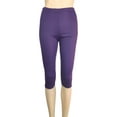 thumbnail image 1 of MAWCLOS Womens Casual Capri Pants Lounge Beach Leggings Stretch Solid Color Jeggings, 1 of 2