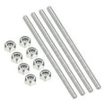 thumbnail image 1 of Uxcell 4Pcs 5/16"-18x140mm Threaded Rods with Hex Nuts, 304 Stainless Steel Fully Threaded Rod Right Hand Threads with 8Pcs Nylon Insert Lock Nut for Clamps Hangers U-Bolt, Silver Tone, 1 of 7
