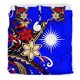 thumbnail image 4 of Juego de cama Islas Marshall - Flor tribal con tortugas especial color azul, 4 of 6