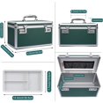 thumbnail image 2 of Large capacity Locking Box, Lockable Medication Box with Portable Storage Case, 38x 22x 24cm, Childproof Medicine Lock Organizer, Locked Empty First Aid Storage Case (GREEN), 2 of 8