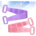 thumbnail image 3 of SM Soft Pink Bath Towel Set with Silicone Scrubbers, 3 of 5