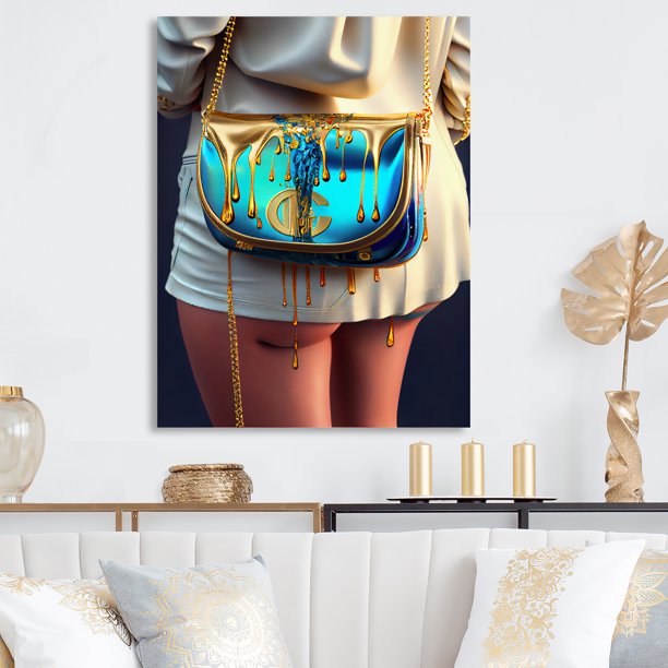 Designart Fashion Girl Going Out Tonight With G Canvas Wall Art