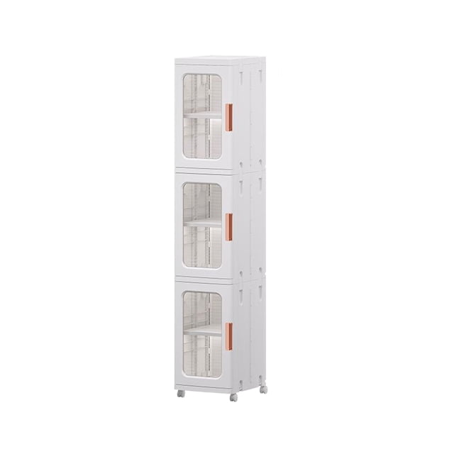 Decodeary Armoire d'Exposition Couleur Transparente avec Intervalle d'Écart Fonctionnalité Adaptable pour Solution de Rangement 1