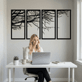 thumbnail image 7 of Tree of Life 4 Panels Metal Wall Art for Home and Outside - Wall-Mounted Geometric Metal Wall Decor - Drop Shadow 3D Effect Wall Decoration for Living Room Bedroom, 7 of 7
