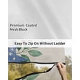 thumbnail image 6 of 4th of July RV Awning Sun Shade Screen 9'X7' Welcome Stars Stripes Mesh Sunscreen Daisy Love Linen Awning Shade Screen with Zipper UV Blocker Completed Kits Outdoor Canopy for RV Motorhome Camper, 6 of 7